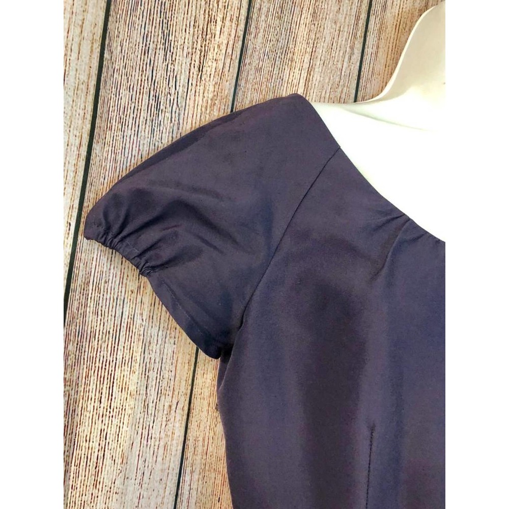 J. CREW EGGPLANT COTTON SILK DRESS 6 - Picture 3 of 6